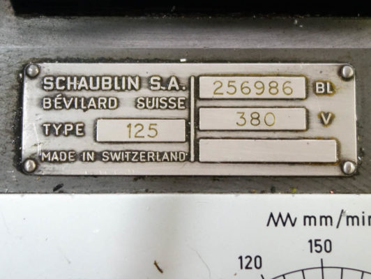 SCHAUBLIN 125C